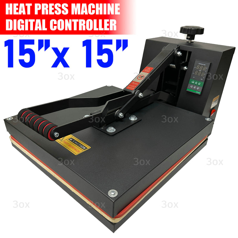 15"x15" Heat Press Transfer Digital Clamshell T-Shirt Sublimation Press Machine