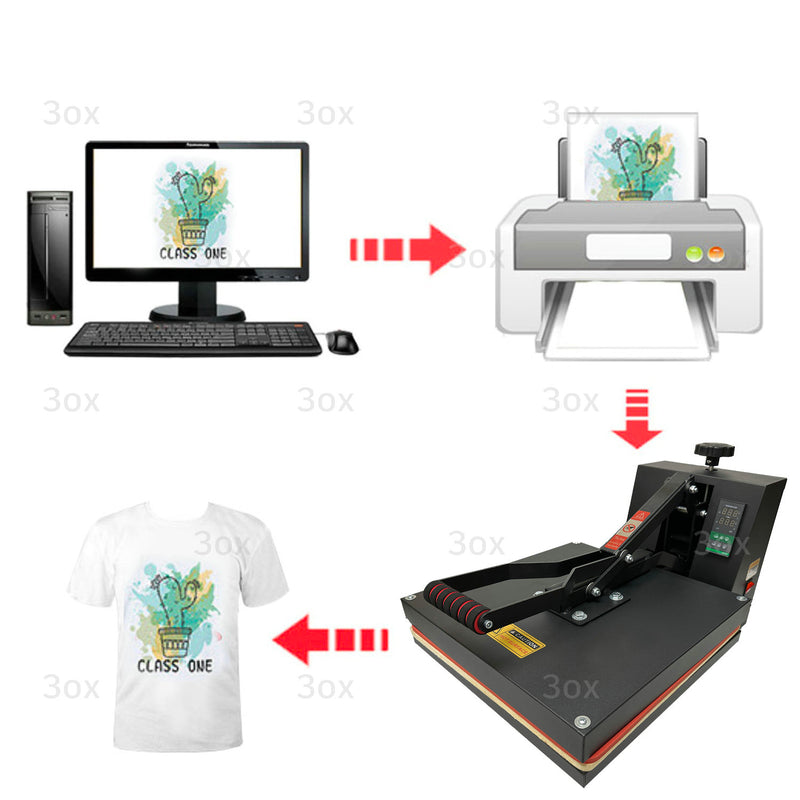 15"x15" Heat Press Transfer Digital Clamshell T-Shirt Sublimation Press Machine