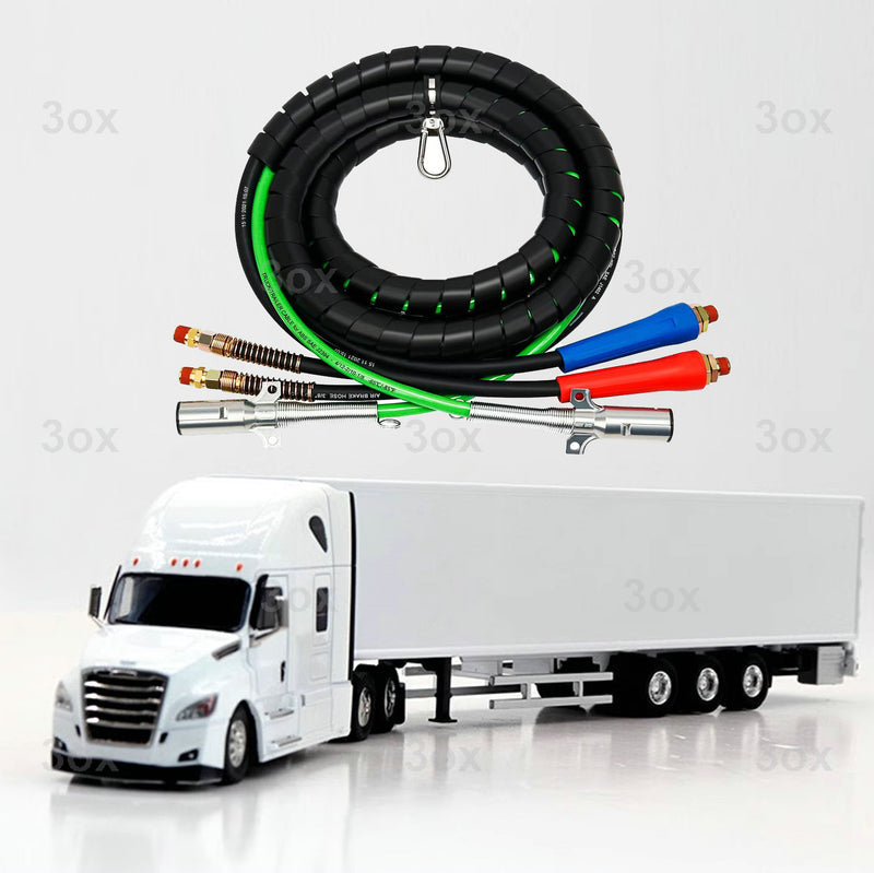12FT 3-in-1 Electrical Cord Cable Wrap Brake Line for Truck