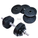 3ox Full Iron 2 x 52.5lb Adjustable Dumbbells Set Full Metal Total 105lb Weights Sets Black Plated Cast Iron 1 Pair