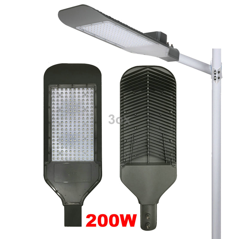 3ox 150W / 200W Street Outdoor Parking Pole Light Commercial Security Area Lighting
