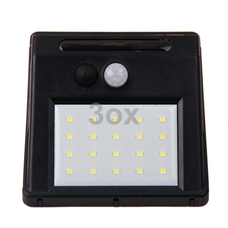3ox Solar LED Lights Chargable Motion Detect 20 LED Landscape Walkway Lamp 4 Pack