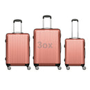 3ox 3 Pieces Hardside Spinner Luggage Set Lightweight 20'' 24'' 28'' Trolley Suitcase