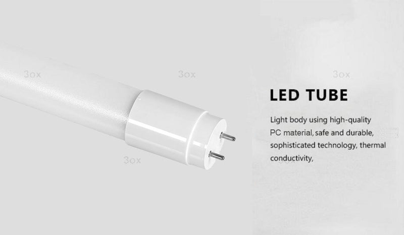 3ox 50 Pack 4ft 18W LED Fluorescent Light Bulb G13 Base Milky Lens T8 LED Tube Light