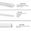 3ox 100 Pack 50 Pack 4ft 18W LED Fluorescent Tube Light G13 Base Milky Lens CFL Replacement